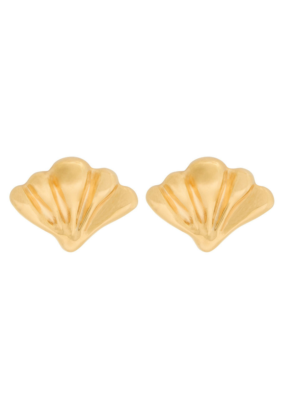 Chloe The Chloé Mirror Shell Earrings - Gold - One Size