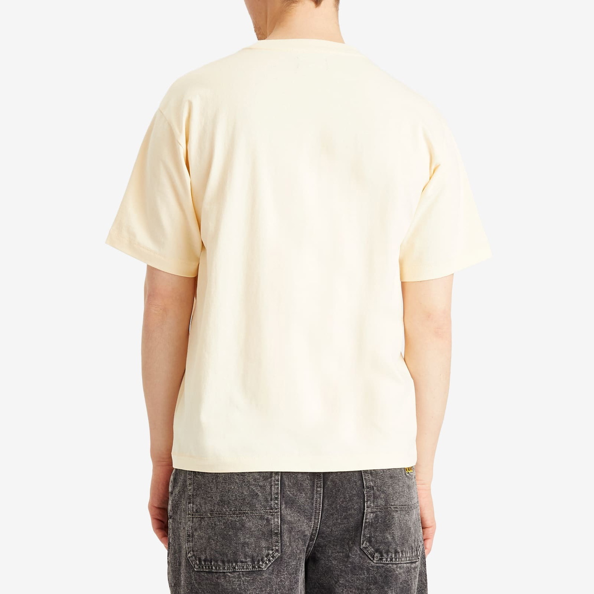 MARKET Men's Fit Check Bear T-Shirt in Butter-Cream