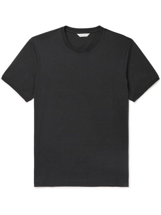 Photo: CLUB MONACO - Cotton-Jersey T-Shirt - Black - XS