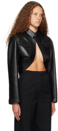 ALAÏA Black Cardi Leather Jacket