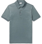 Brioni - Slim-Fit Cotton-Piqué Polo Shirt - Gray