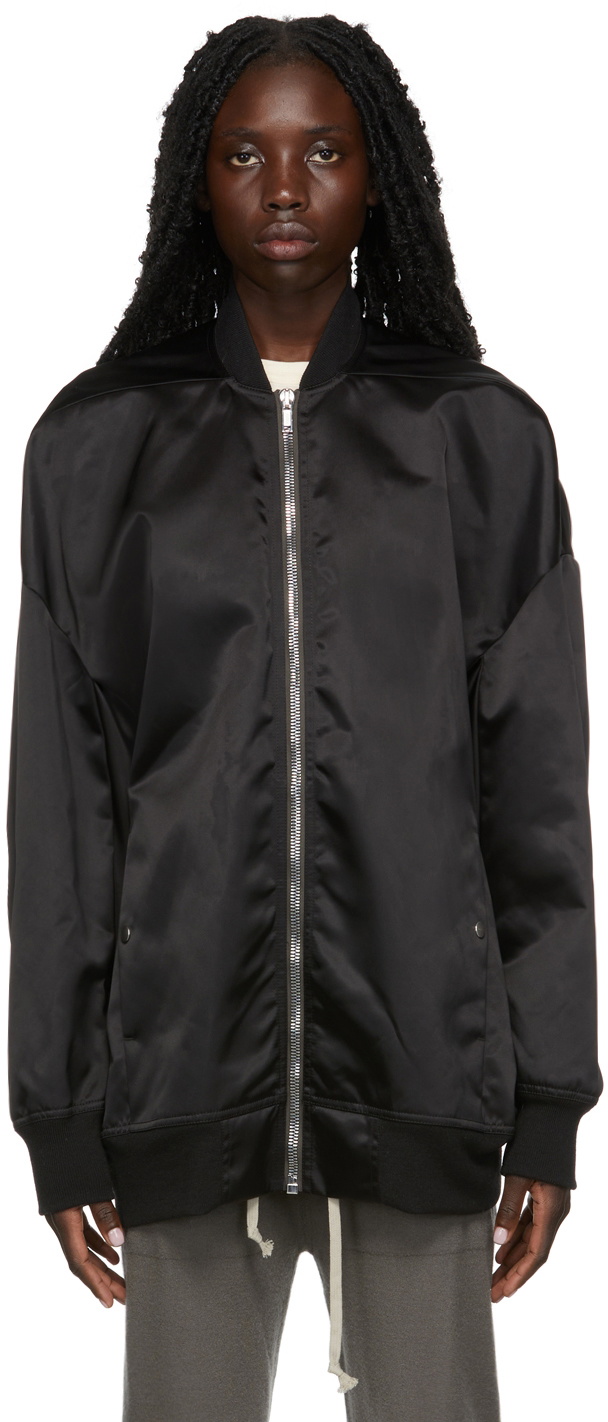 Rick Owens Black Jumbo Peter Flight Jacket