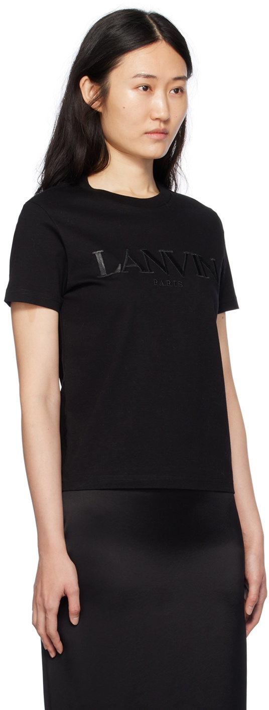 Lanvin Black Embroidered T-Shirt
