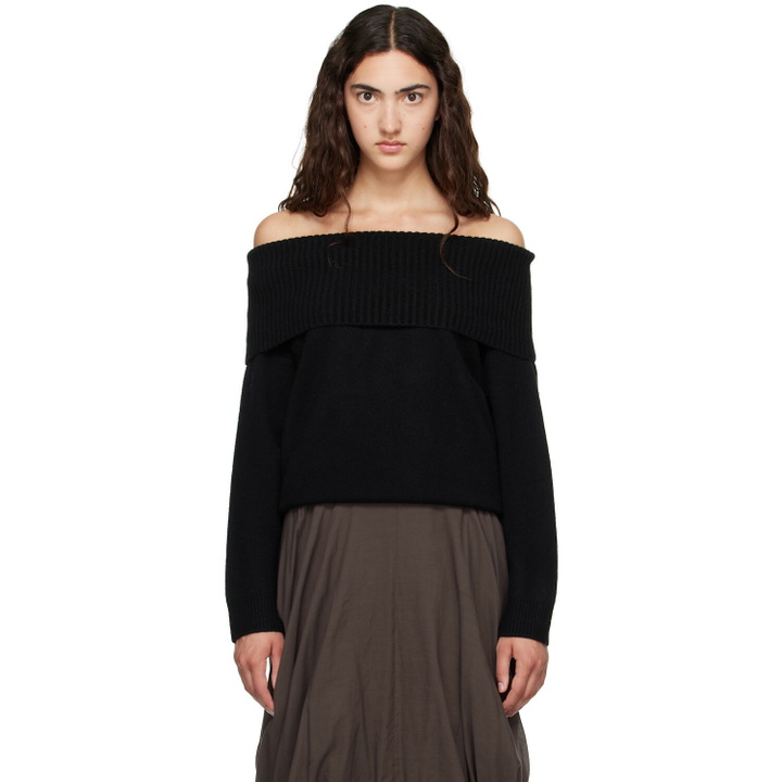 Photo: Loulou de Saison Black SIBYL Off The Shoulder Sweater