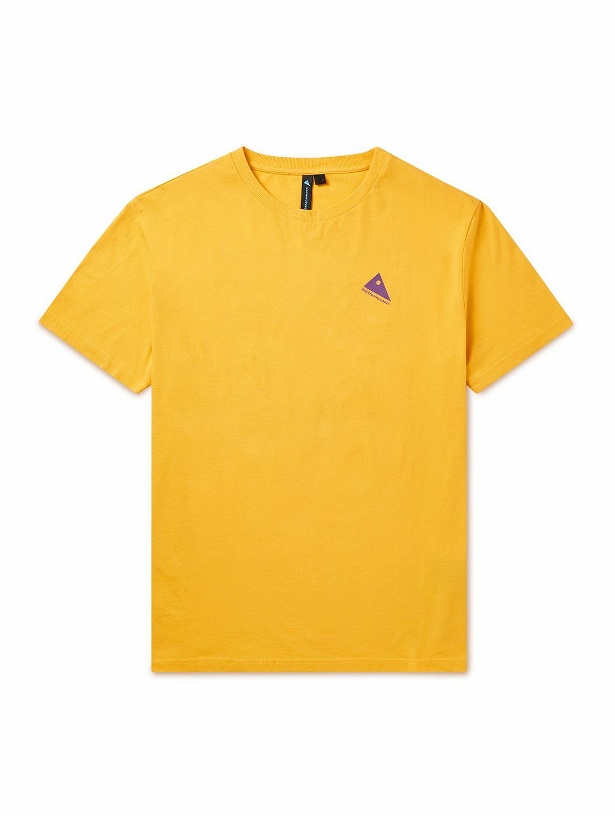 Photo: Klättermusen - Nomad Logo-Print Cotton-Jersey T-Shirt - Yellow
