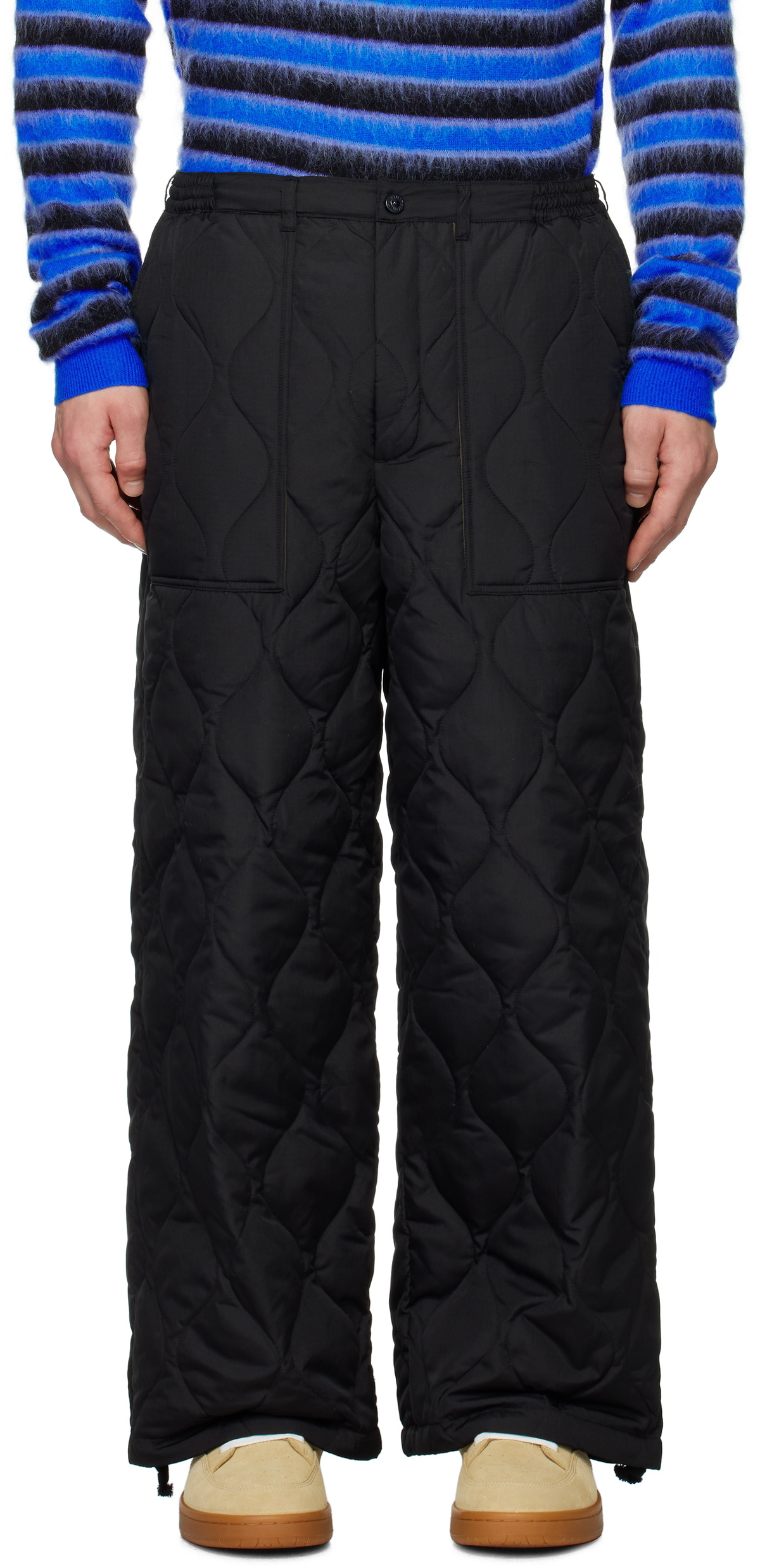 TAION Black Military Down Trousers Taion Extra