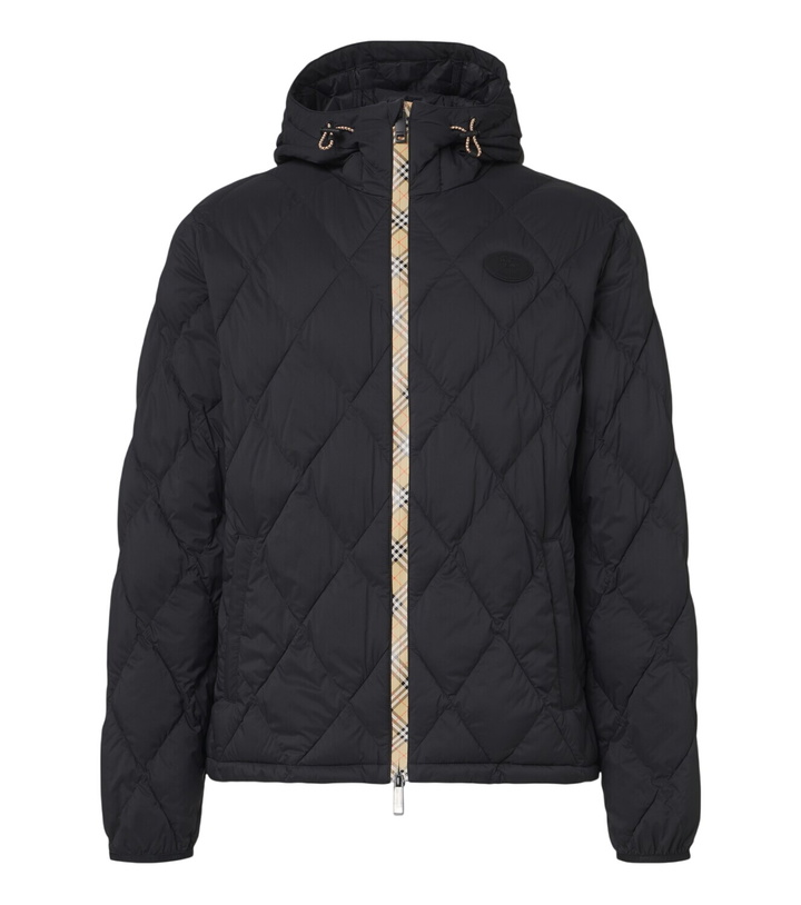 Photo: Burberry Burberry Check hooded quilted jacket