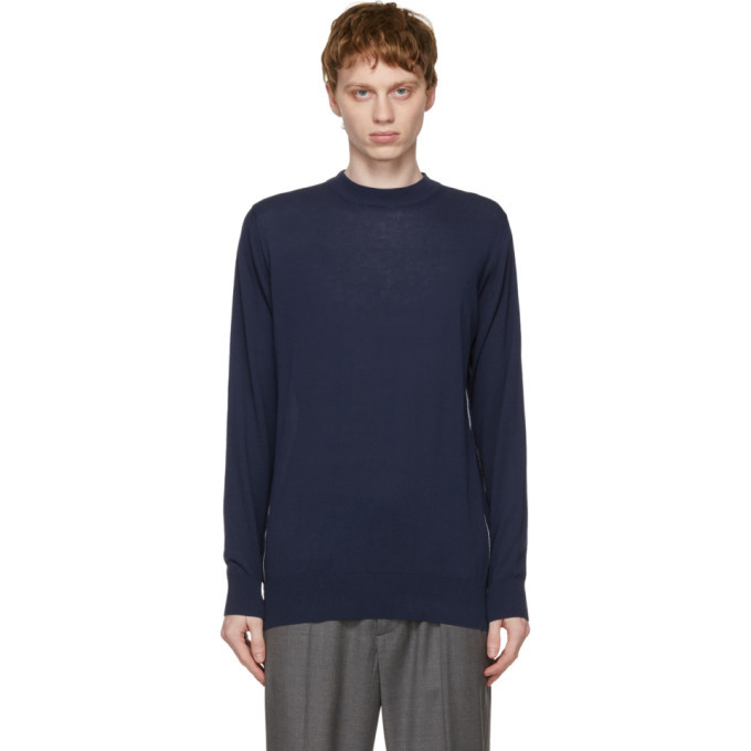 Photo: PRESIDENTs Blue Cotton Crepe Sweater