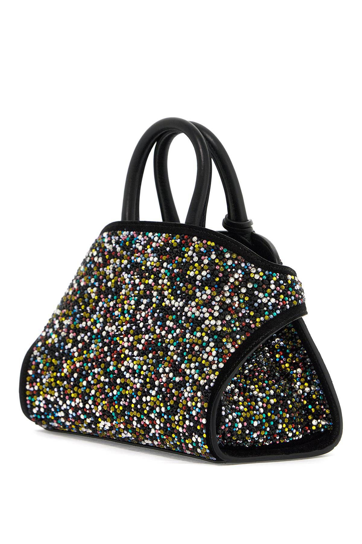 【送関込】ferragamo☆hug handbag with crystals (s) FERRAGAMO hug handbag with crystals (s) Black Salvatore