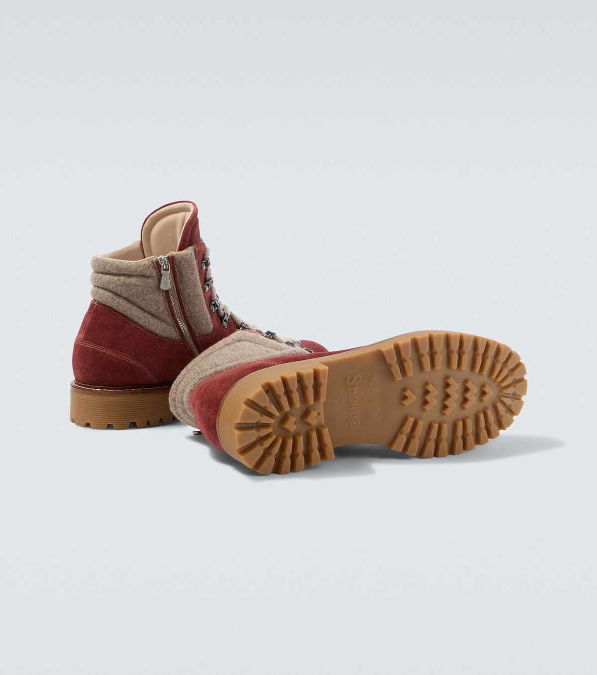 Eleventy Suede lace-up boots