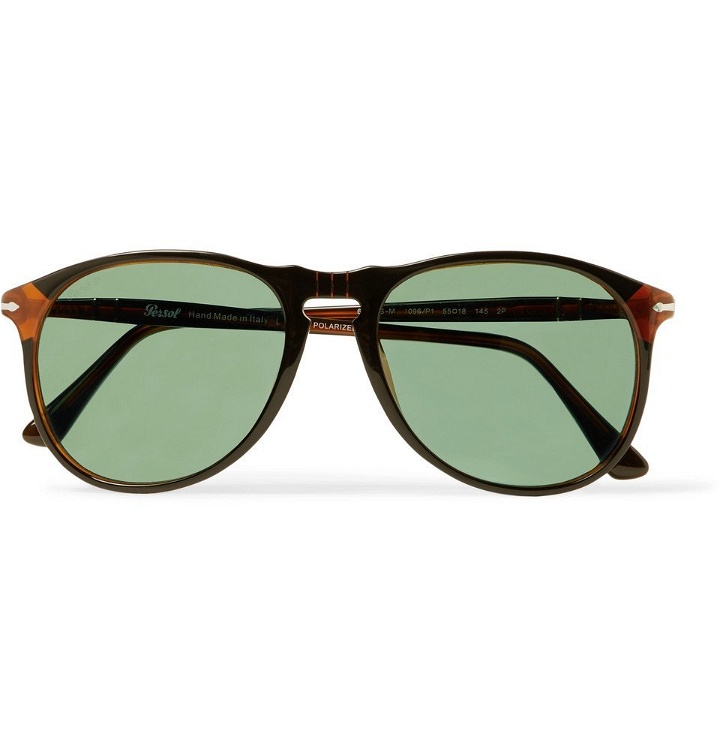 Photo: Persol - D-Frame Acetate Polarised Sunglasses - Dark brown