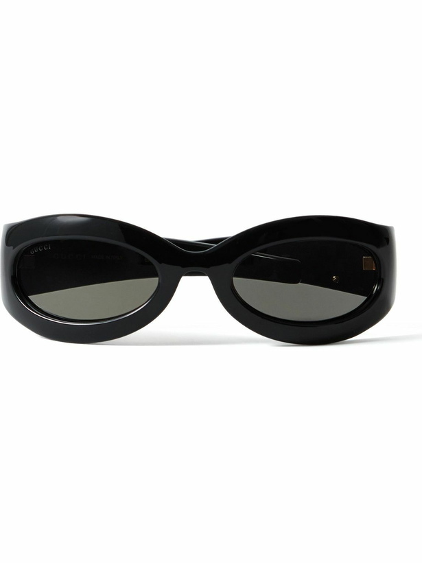 Photo: Gucci Eyewear - Oval-Frame Acetate Sunglasses