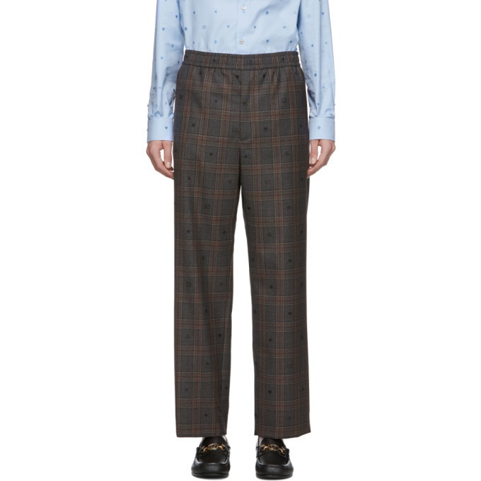 NWT Gucci GreenRed Tartan Check Wool SlimFit Trousers Size 46EU30US  110000  eBay