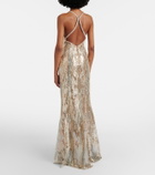 Elie Saab Sequined silk-blend gown