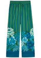 Alemais Margo Striped Wide-leg Cotton Cropped Trousers Multicoloured