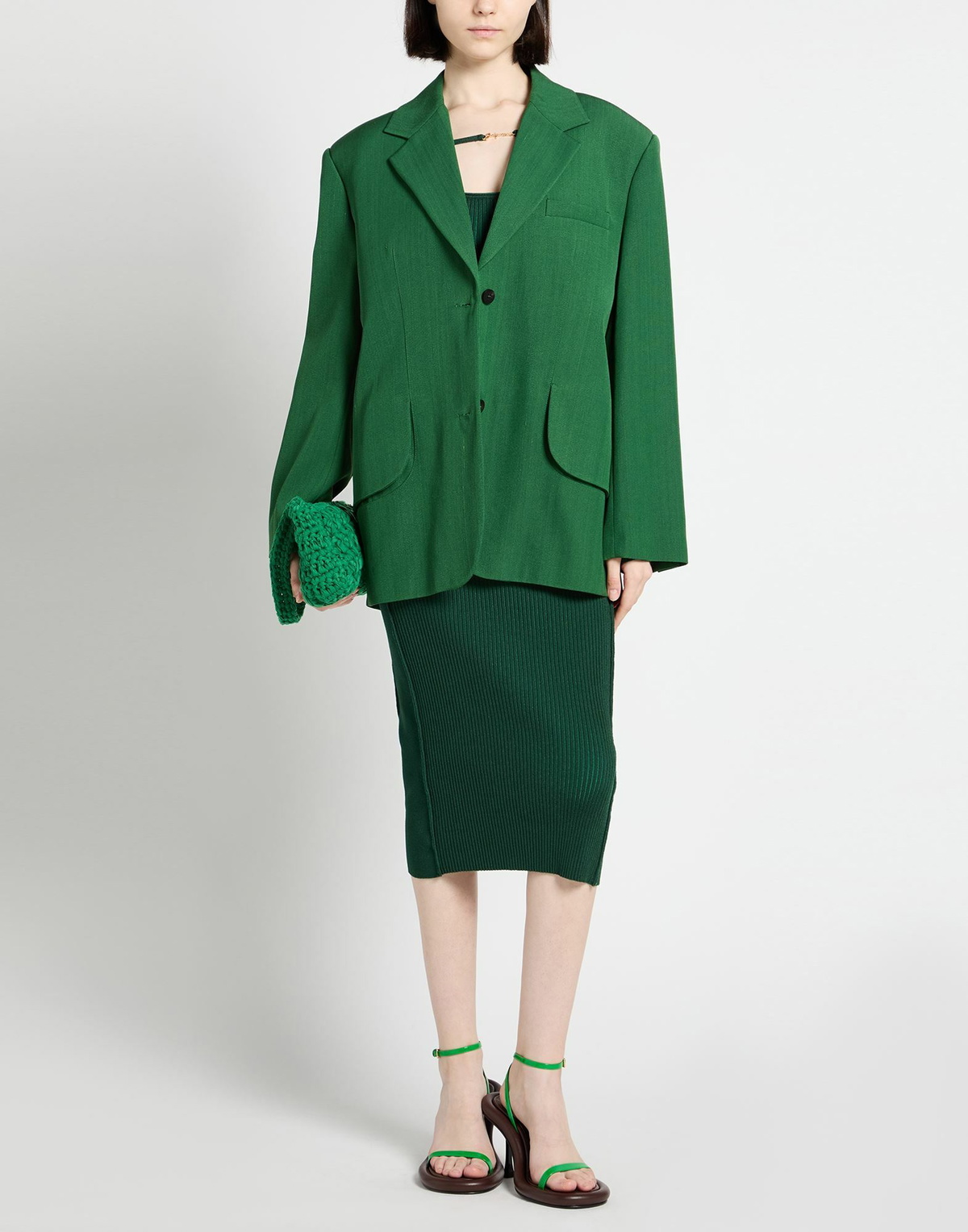 Jacquemus Womens Blazer in Green