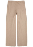 Vince Wide-leg Wool-blend Trousers Beige