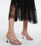 Jimmy Choo - Maelie 70 metallic leather thong sandals