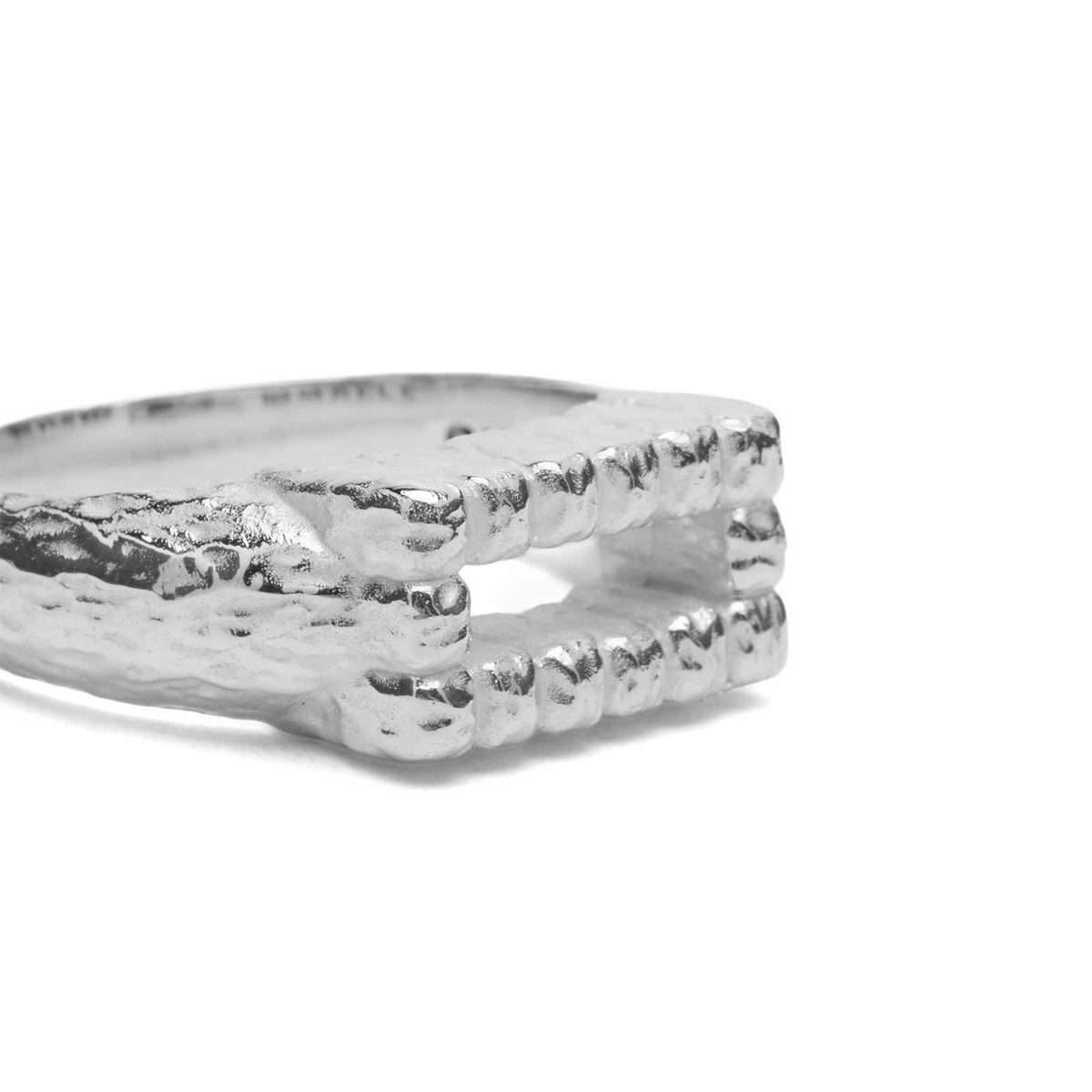 Maple Men's Cookie Signet Ring in Silver