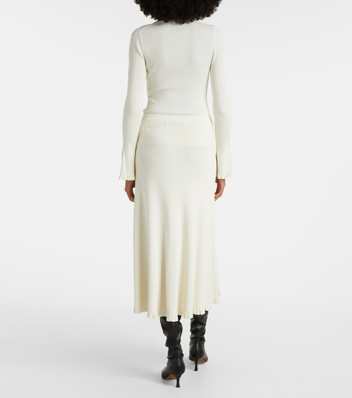 Proenza Schouler White Label Stina ribbed-knit midi skirt