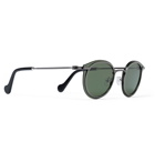 Moncler - Round-Frame Gunmetal-Tone Sunglasses - Men - Gray