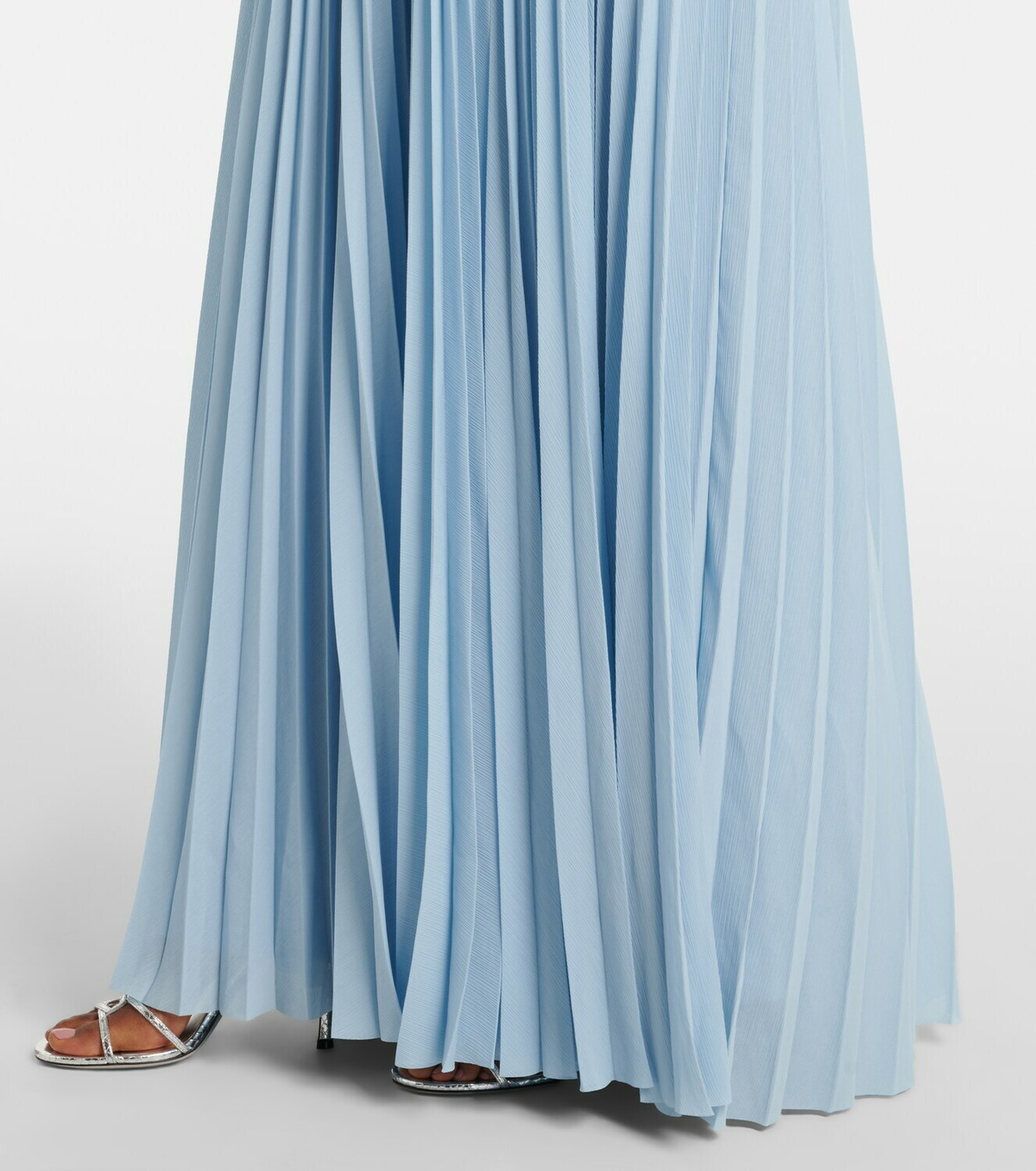 Solace London Claudette satin-trimmed bustier gown