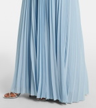 Solace London Claudette satin-trimmed bustier gown