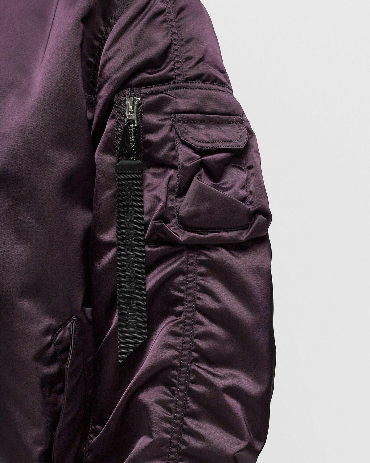 【GRAVER】Zipper Regic Purple Flower MA-1 Flight Jacket Alpha Industries Bomber & Flight Jackets Ma 1 Uv Purple