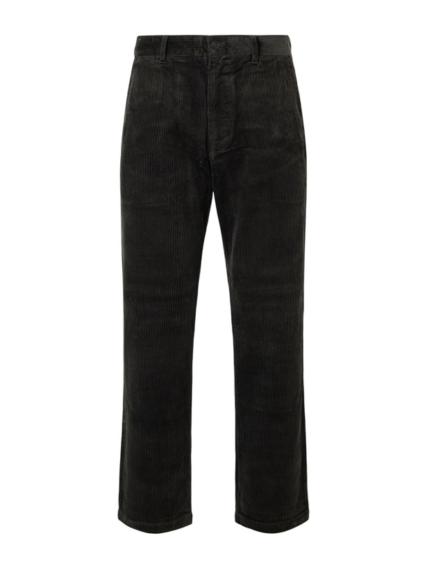 Photo: NN07 - Aden 50004 Straight-Leg Organic Cotton-Corduroy Trousers - Green