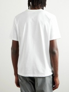 OSTRYA - Logo-Print Organic Cotton-Blend Recycled-Jersey T-Shirt - White