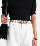 Amanu Tugela snake-effect leather belt