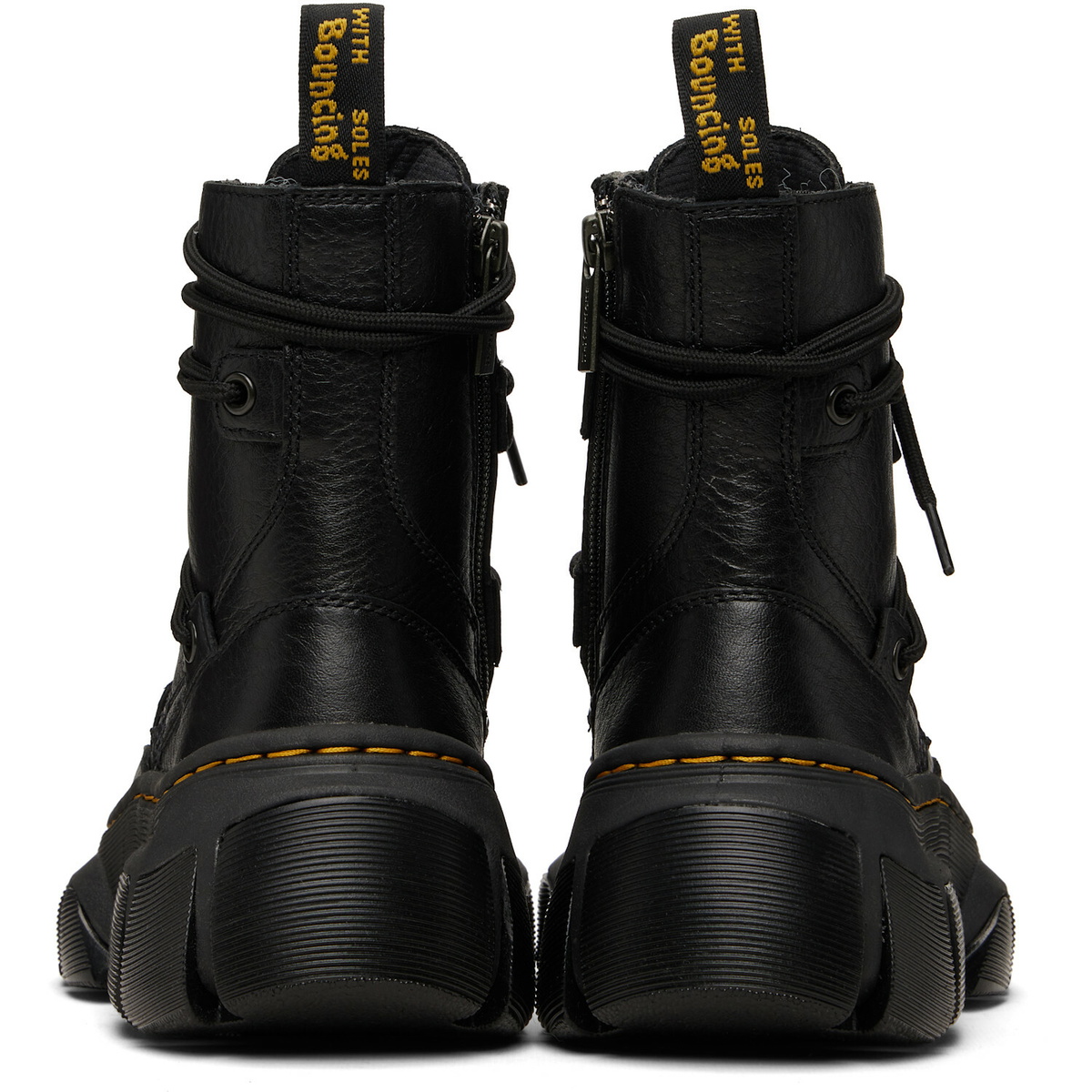 Dr. Martens Black DMXL 8-Eye Leather Boots