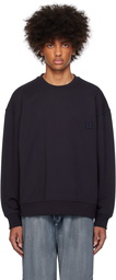 WOOYOUNGMI Navy 3D Flower Back Logo Sweatshirt