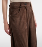 Brunello Cucinelli Suede wide-leg pants