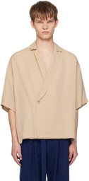 King & Tuckfield Taupe Wrap Shirt