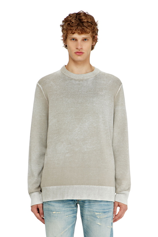 Photo: Diesel Jumper with faded reverse print - Knitwear Mens in Grey