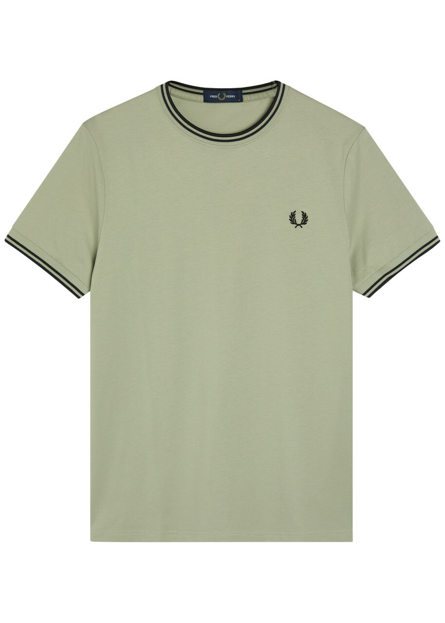 Fred Perry Embroidered Logo Cotton T-shirt Green