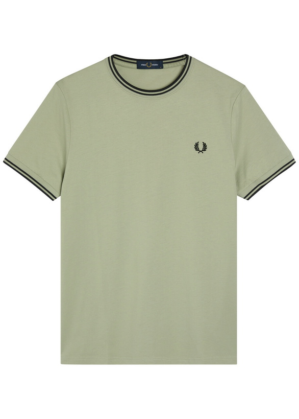 Photo: Fred Perry Embroidered Logo Cotton T-shirt Green