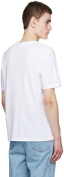 Maison Kitsuné White Embroidered T-Shirt