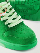 Off-White - Out of Office Suede Sneakers - Green