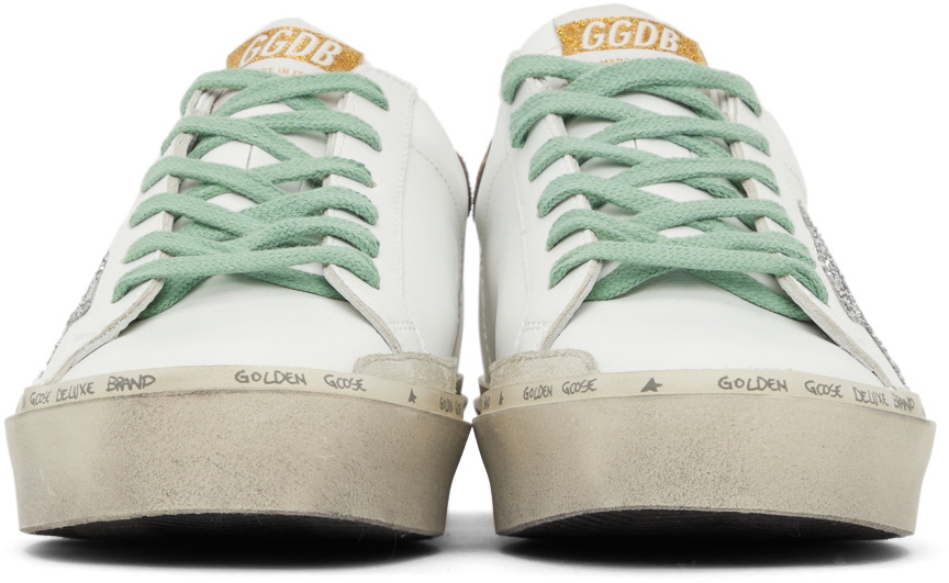 Golden Goose Leather & Glitter Hi Star Sneakers Golden Goose