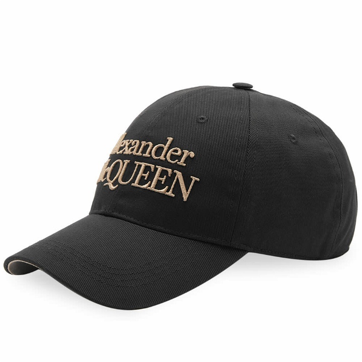 Photo: Alexander McQueen Men's Logo Cap in Black/Beige