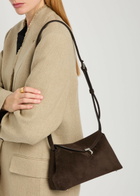 Toteme T-lock Suede Clutch - Brown - One Size
