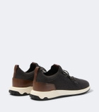 Tod's Knitted leather-trimmed sneakers