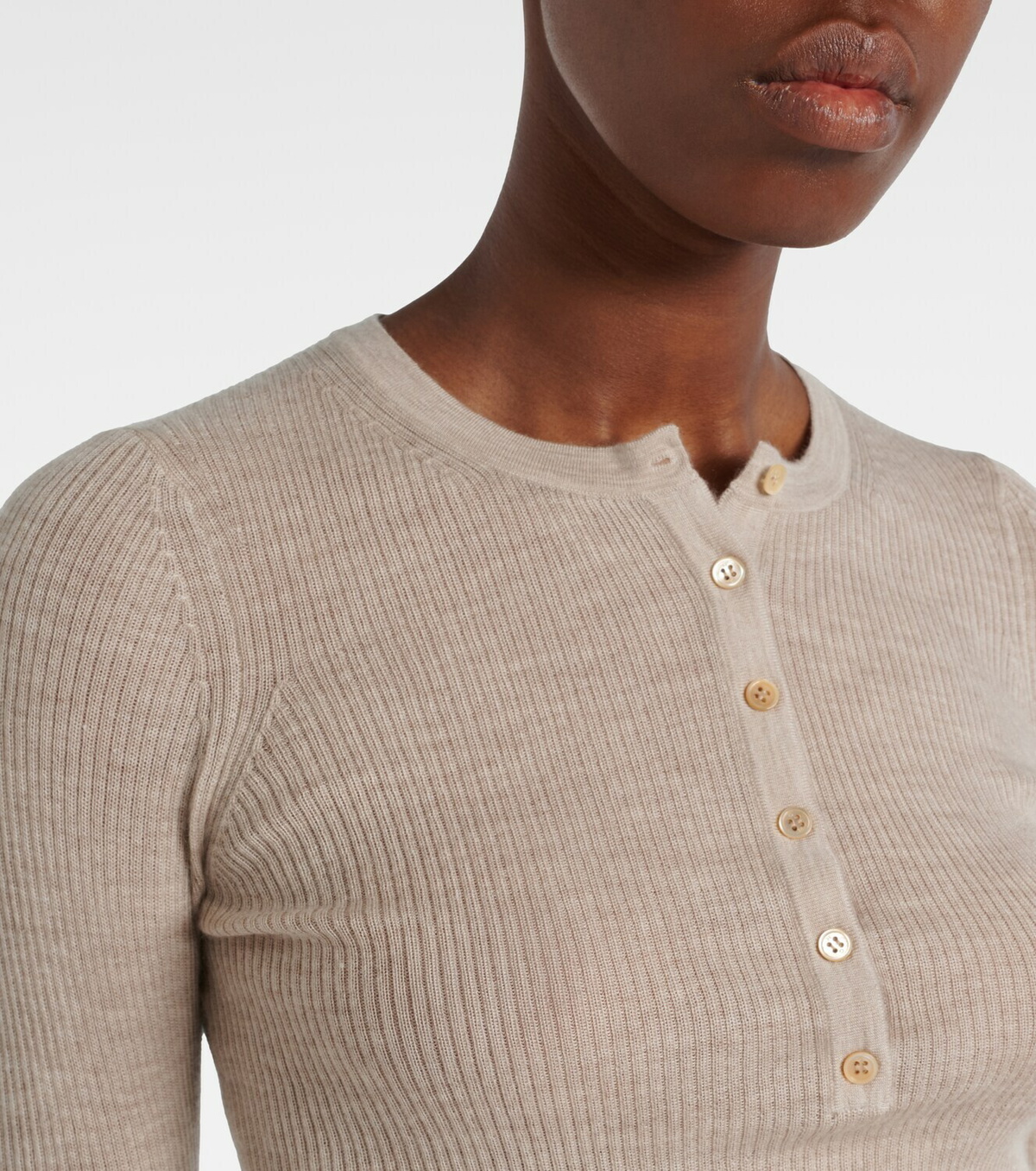 Gabriela Hearst Julian cashmere and silk Henley shirt