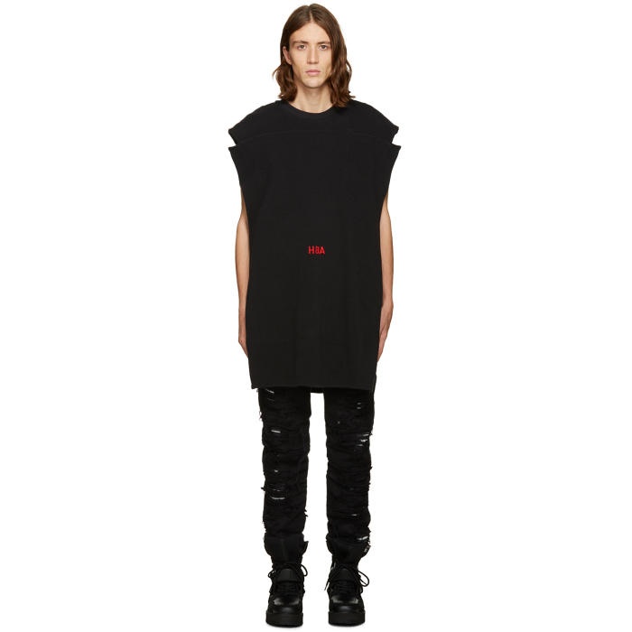 Photo: Hood by Air Black Thermal Poster Tank Top