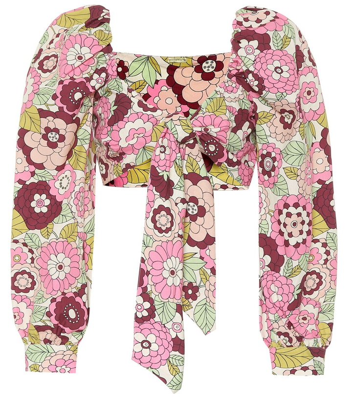 Photo: Dodo Bar Or Floral cotton crop top