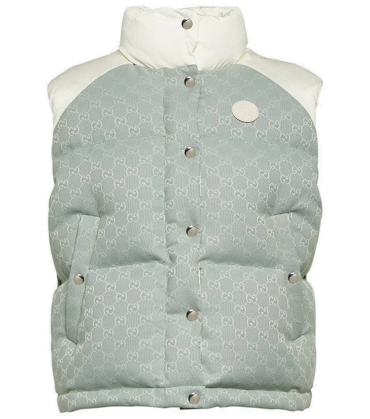 Photo: Gucci GG cotton-blend canvas puffer vest
