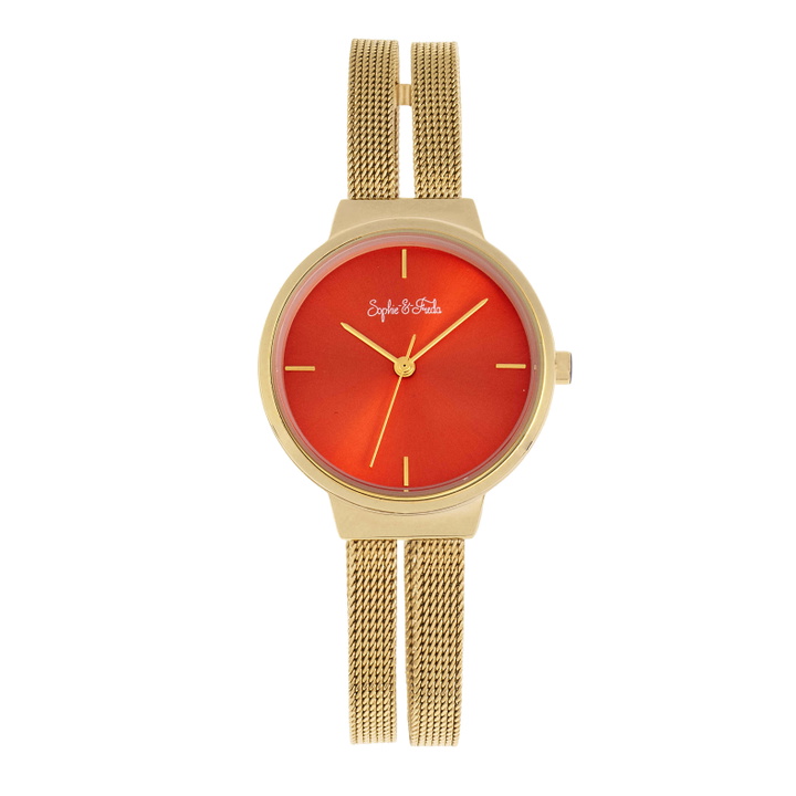 Photo: Sophie And Freda Sedona Quartz Orange Dial Ladies Watch SF5304