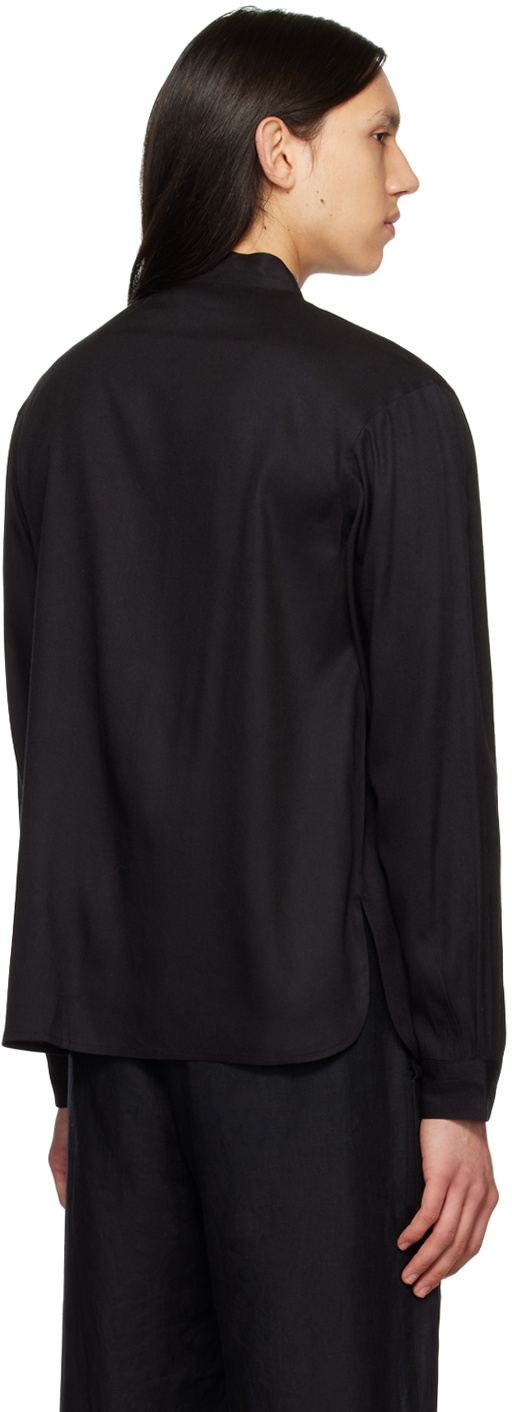 Connor McKnight Black Band Collar Shirt